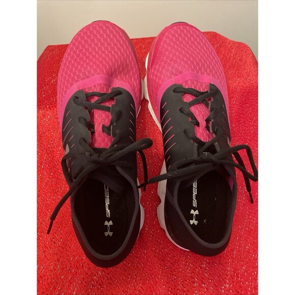 Under Armour Speedform Intake Womens Running Shoes Size 11 Trainers Pink Black - Picture 1 of 15